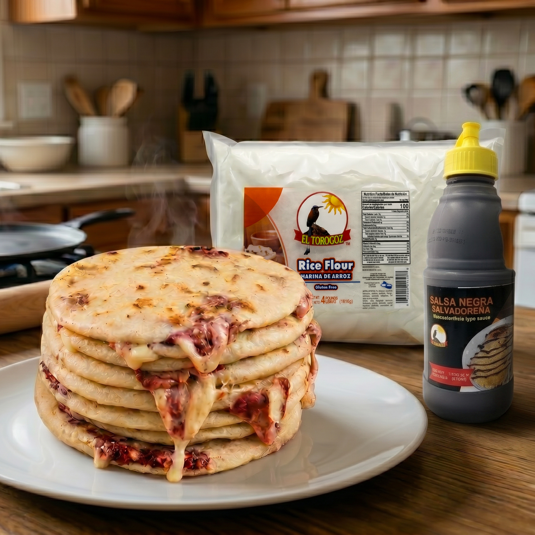 Pupusas con Harina de Arroz El Torogoz